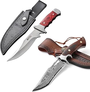 Omesio Fixed Blade Knives with Sheath,Full Tang Hunting Bushcraft Knife,Outdoor Survival Camping Knife product image