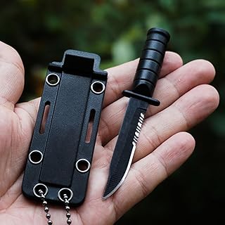 Neck Knife with Sheath Mini Pocket Knife Necklace Knife for Men, 3.9" Small EDC Fixed Blade Knives for Outdoor Hiking Camping Survival product image