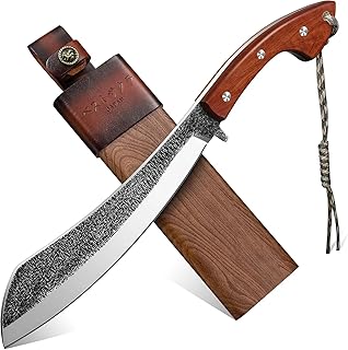 Golden Bird Parang Machete Knife - 9.5 Inch Heavy Duty Machete for Cutting Trees,Bushcraft,Survival,Outdoor Hunting and Camping - Full Tang with Wooden Sheath - Yard Work Tool, for Men product image