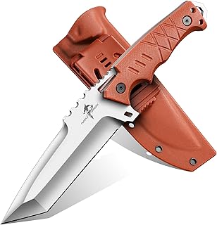 Purple Dragon Camping Knife with Sheath - D2 Steel Survival Knives for Camping, Bushcraft - Ergonomic G10 Handle Outdoor Survival Gear Christmas Gift for Men and Women product image