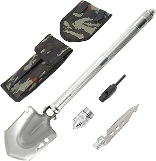 HFS(R) Folding Shovel Multi-Functional Camping Survival Tool with Carrying Bag for Digging, Trenching, Hiking, Gardening, Emergency, Outdoor Activities product image