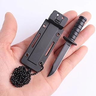 3.9" Neck Knife with Sheath Mini Pocket Knife Necklace Knife for Men, Small EDC Fixed Blade Knives for Hiking Survival Camping Outdoor product image