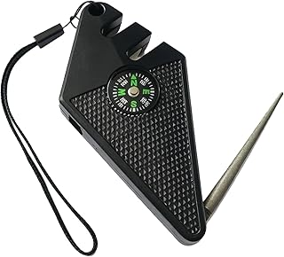 Pocket Knife Sharpener, Premium Hunting Knife Sharpener, 6-in-1 Outdoor Survival Tool, Designed for Sharpening Fishhooks, Essential for Campers and Anglers product image