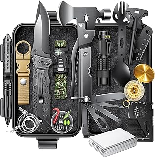 Gifts for Men-Christmas | 21-in-1 Survival Gear & Camping Accessories | Fishing & Hunting Equipment | Unique Birthday Gift for Husband, Dad | Stocking Stuffers & White Elephant Party Gifts product image