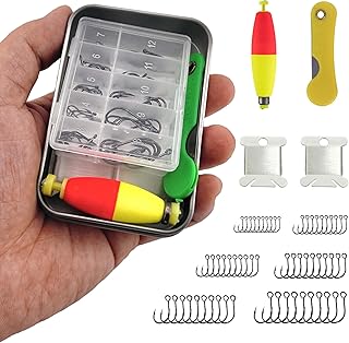 Mini Survival Fishing Kit–Compact Emergency Gear for Camping,Hiking,Bushcraft,Backpacking Small Tackle Box with Hooks,Line,Tools product image