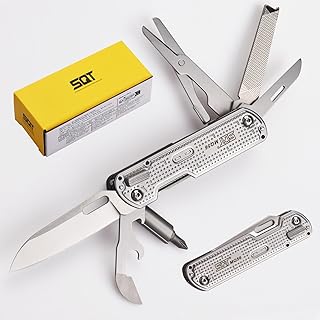SQT2056 13-in-1 Multitool Knife with Glass Breaker, Survival Knife for Outdoor, Camping, Hiking, Emergency - Portable Scissors, Screwdrivers, Can Opener for EDC, Work & Adventure product image