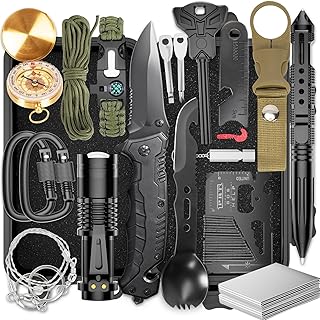 Survival Kits, Hiking and Camping Essentials, Emergency Survival Gear, Gifts for Men, Gifts for Dad, Husband, Teenagers, Cool Fishing and Hunting Gadgets, Christmas and Birthday Gifts product image