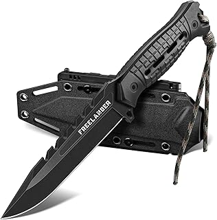 Freelander Fixed Blade Knife with Sheath - High-Carbon Steel Survival Knife with Ergonomic Handle，Full Tang Bushcraft Knives for Camping, Outdoor Survival and Gardening, Gift for Men product image
