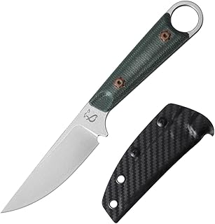 Fixed Blade Knife with Sheath,3.22inch 14C28N Steel Blade Knives,EDC Knife Micarta Handle with Full Tang Design Knives for Outdoor,Gift for Men(Green) product image