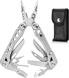 Lightweight Multitool,19-in-1 Multipurpose Plier,420HC Knife,Bottle Opener,Saw,with Nylon Sheath Great for Camping, Hiking, Outdoor, Survival, Simple Repair product image