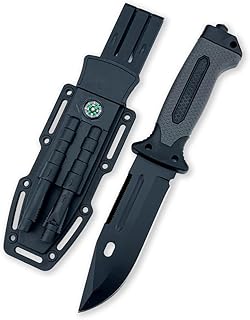 10.7" Fixed Blade Knife with Kydex Sheath,Ergonomic&Non-slip Rubber Handle, Multi-Functional Knife for Camping,Hiking,Christmas Gift for Men product image