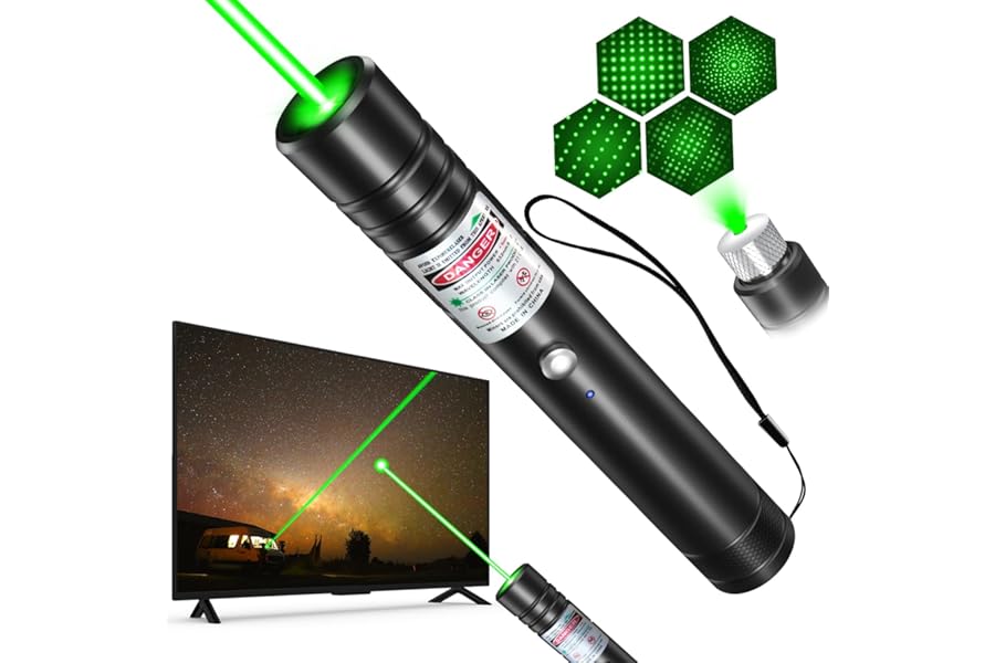 MIPREZT [Professional] Rechargeable Green Laser Pointer High Power Green Beam Laser Light Long Distance Range for TV/LED/LCD Screens Tactical Flashlights Presentation Office/Outdoors/Astronomic [001] product image