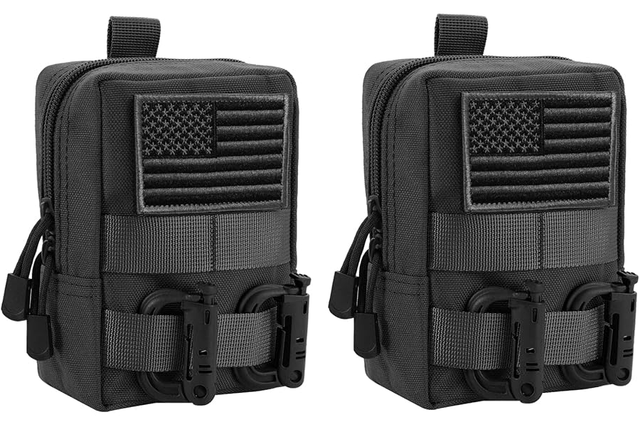 FRTKK 2 Pack Molle Pouches - Tactical Compact Water-Resistant EDC Pouch Bag Small Utility Pouch product image