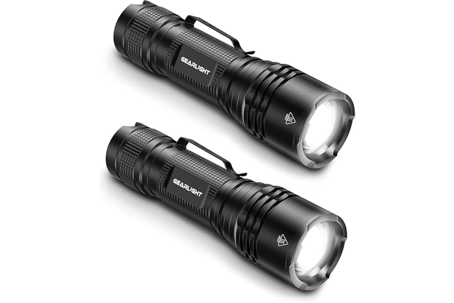 GearLight LED Tactical Flashlights High Lumens - Mini Flashlights for EDC Carry - Compact Powerful Emergency Flashlight Made from Military-Grade Aluminum - Drop Resistant and Water Resistant product image