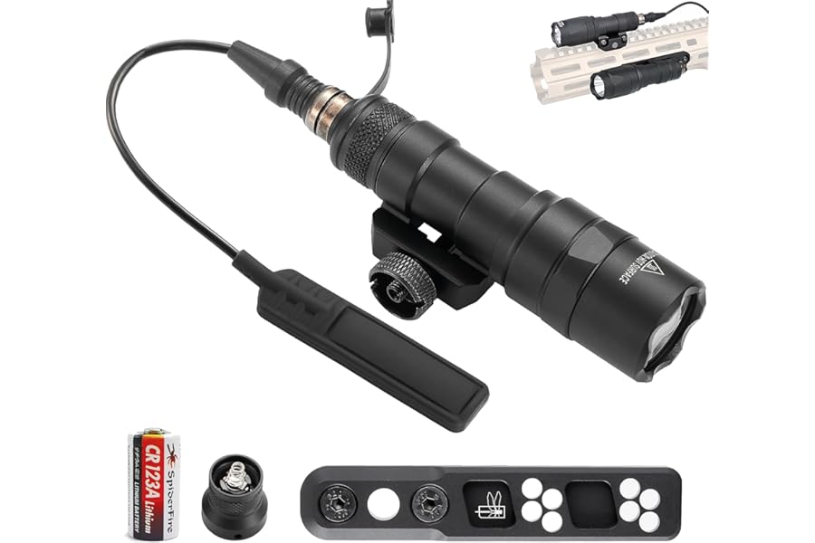 LECPECON Tactical Flashlight 1000 Lumens with Remote Pressure Switch and M-Mount, Picatinny Mount(300) product image