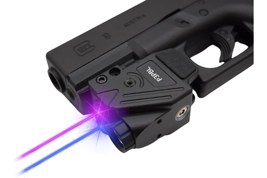 HiLight Tactical P3PBL Purple Laser 700 Lumens Flashlight w Strobe & Dual (Purple/Blue) Beam, Military-Grade Aluminum & Magnetic Charger, Gun Rail Mount for Glock, Sig, S&W, Laser IIIA <5mw product image