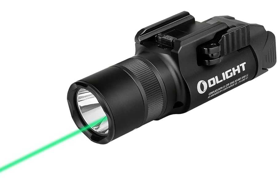 OLIGHT Baldr Pro R 1350 Lumens Magnetic USB Rechargeable Tactical Flashlight with Green Beam and White LED Combo, Rail Mount Weaponlight Compatible with 1913 or GL Rail, Built-in Battery product image