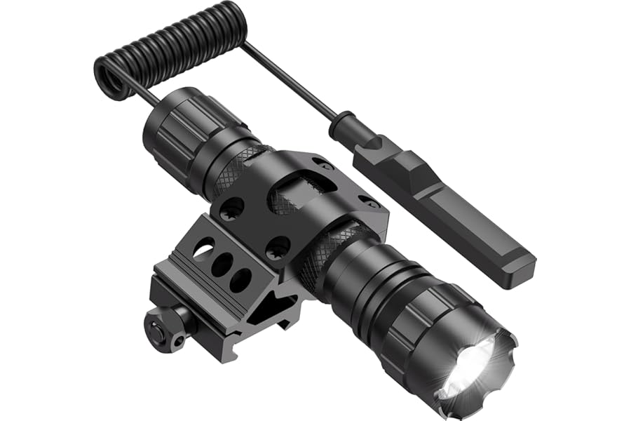 Feyachi Tactical Flashlight LED Light 1200 Lumen with Picatinny/M Lock Rail Mount and Pressure Switch Included product image