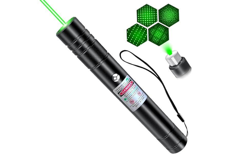 [Professional] Rechargeable Green Laser Pointer High Power Green Beam Light Long Distance Range For TV/LED/LCD Screens Tactical Flashlights Presentation Office/Outdoors/Astronomic/Construction [007] product image