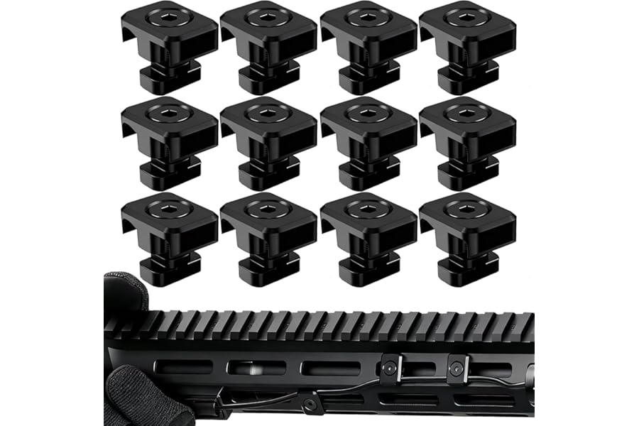 12 Pack M-Lok Cable Clips, Wire Management Clips for Picatinny Rail, Flashlight Pressure Switch Cable Holder Organizer for Rifle Accessories product image