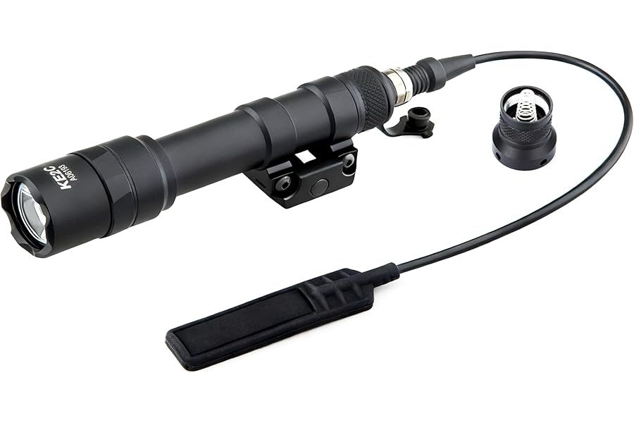 TuFok Rifle Light, Tactical Weapon Scout Flashlight for 20mm Picatinny Rail with Remote Pressure Switch Tail Switch and Mount(600) product image