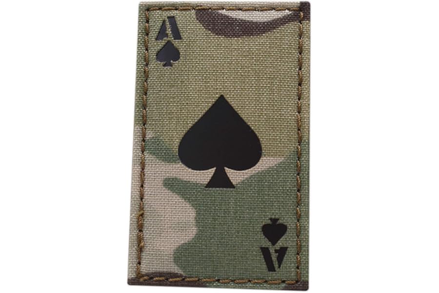 IR mult1cam Ace of Spades Death Dead Card 2x3.5 Morale Tactical Hook Patch product image