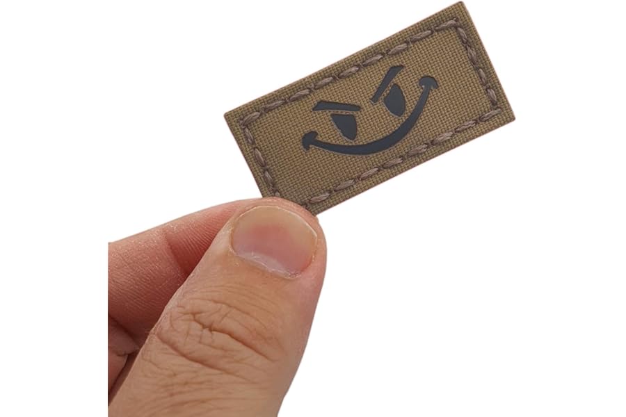 Tiny Evil 1x2 Lasercut Patch (IR,Coyote Brown) product image