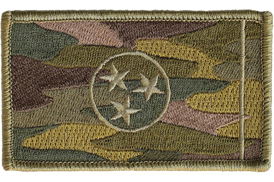Patchtown Camo Subdued Tennessee State Flag Patch 3.375" x 2" (Hook & Loop Fastener) product image
