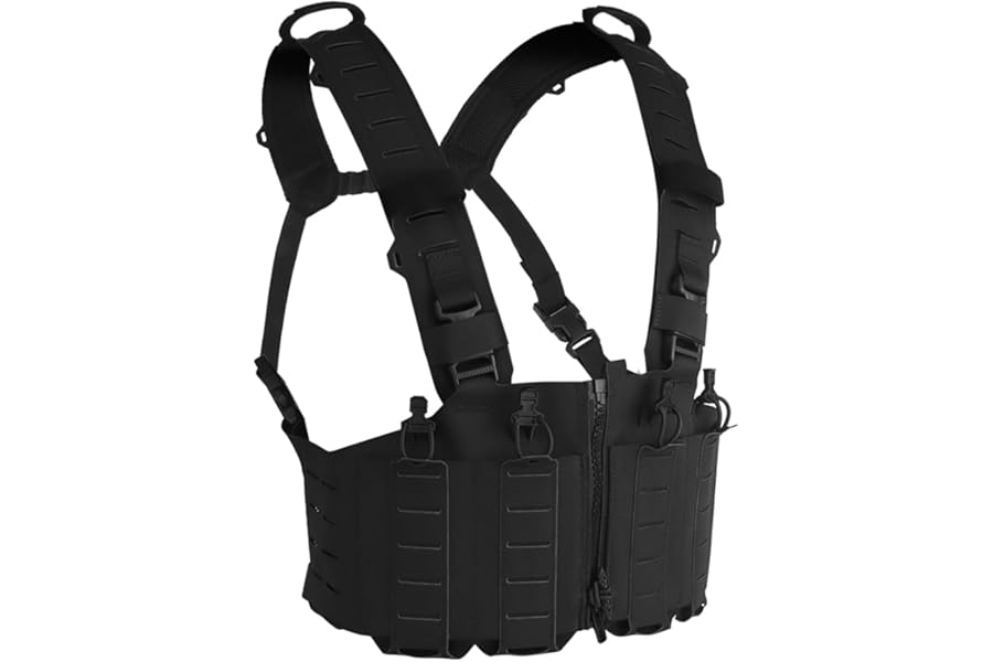 XURUYI Tactical Chest Rig for Mens, VE-96 Lightweight MOLLE Tactical Vest Attachment, Open-style Tactical Chest Rig product image