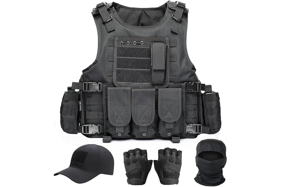 Тактический жилет VPZenar для мужчин, жилет для страйкбола, черный жилет Molle и защитное снаряжение для головного убора, тактическое снаряжение для страйкбола