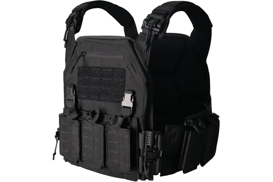 SUMSEEK Tactical Vest 1000D Nylon Quick Release with Molle System for Men, Airflow Back Panel for Airsoft Training Outdoor product image