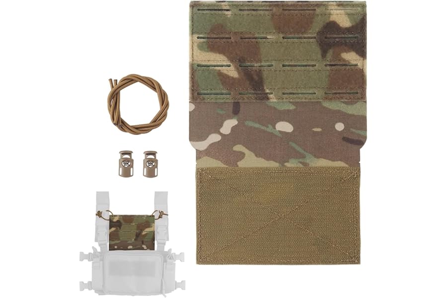 LZAQHMT Tactical Chest Rig Front Panel Expansion Gear - MOLLE Mag Pouch Holder with Navigation Slot for Hunting Airsoft Gear product image