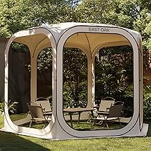 East Oak Screen House Tent Pop-Up, Portable Screen Room Canopy Instant Screen Tent 10 x 10 FT with Carry Bag for Patio, Backyard, Deck & Outdoor Activities, Beige product image