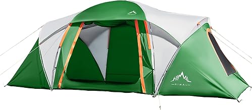 Tents for Camping, Waterproof 10 Person Family Tent with Double Layer & 4 Large Mesh Windows, Weather Resistant Easy Setup 2 Room Big Tent for Music Festival, Parties, 18 X 9 X 6.8Ft product image