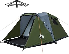 Night Cat Cabin Tent with Vestibule: 3 Persons Pop Up Camping Tent Double Layers Easy Quick Setup Waterproof product image