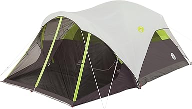 Coleman Steel Creek 6-Person Tent with Screened Porch & Integrated Rainfly, Weatherproof Tent with Screen Room Sets Up in Minutes, Fits Queen-Size Airbed product image