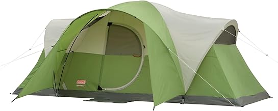Coleman Montana 8-Person Camping Tent with Rainfly, Weatherproof Family Tent Sets Up in 15 Mins, Fits Multiple Airbeds product image