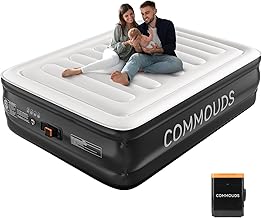 COMMOUDS Queen Air Mattress with 2000mAh Battery Powered Pump, 18" Raised Inflatable Mattress, Portable Blow up Mattress, Air Bed for Camping, Home and Guest product image