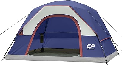 CAMPROS CP Tents for Camping 4 Person Tent Waterproof Windproof Double Layer Camping Tent, Easy Setup Dome Tent with Large Mesh Windows & Wider Door for Outdoor Camping & Hiking product image