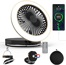 Portable Travel Fan Light, Rechargeable 12000mAh Camping Light, with Carring Bag, Silent Max 24 Hours Endurance, 2000LM 3 Lights Modes 2700K/4000K/6500K, for Vacation Outdoor Tent Light Camping product image