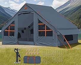 Inflatable Camping Tent,2/4/6/8 Person Glamping Inflatable Tents with Awning, Quick Setup Blow Up Tents with Pump, Waterproof Oxford Inflatable House for Camping, Air Glamping Hot Tents for Adult product image