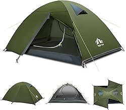 Night Cat 2-Persons Backpacking Tent: Waterproof Lightweight Camping Tent for Two People Hiking Outdoor Mountain with Aluminum Poles and Rainfly Green product image