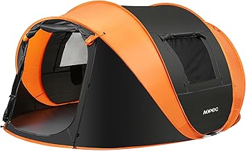 Pop Up Camping Tent, 2/4/6 Person Instant Tent Waterproof PU4500mm, Spacious Ventilated Camping Tent with Front Porch, Quick Setup Lightweight Portable for Outdoor Camping Hiking Beach product image