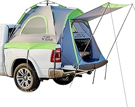 JOYTUTUS Semi-Automatic Truck Bed Tent with Awning, Easy Set-up with Pre-Assembled Design, 2 Person Portable Truck Camping Tent with Rainfly for 5.0FT-6.5FT Pickup Truck Bed, Waterproof PU2000mm product image
