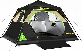 4/6 Person Instant Tent, Camping Tent Setup in 60 Seconds, Waterproof Pop Up Tents for Camping with Top Rainfly, Instant Cabin Tents with Portable Carry Bag for Family Camp & Hiking product image