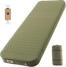 Ytaoeo 4" Thick Self Inflating Sleeping Pad, Memory Foam Camping Mattress Pad with Electric Pump, 9.5 R-Value Insulated Sleeping Mat,4-Season Camping Pad for Travel, Car, Tent,Cot, Green product image