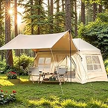 YOLENY 2/4/6 Person Inflatable Tents for Camping, Quick Setup in 2 Minutes with Hand Pump, Blow Up Tent with Skylight & Canopy, Cabin Tent for Family Camping & Hiking product image