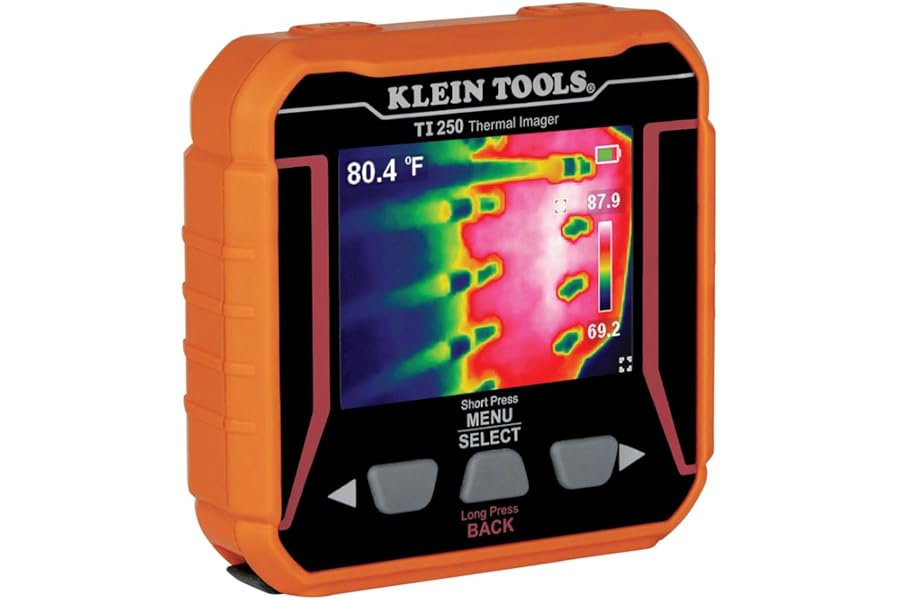 Klein Tools TI250 Rechargeable Thermal Imaging Camera, Camera Displays Over 19,200 Pixels with 3 Color Palettes, High / Low Temperature Points product image