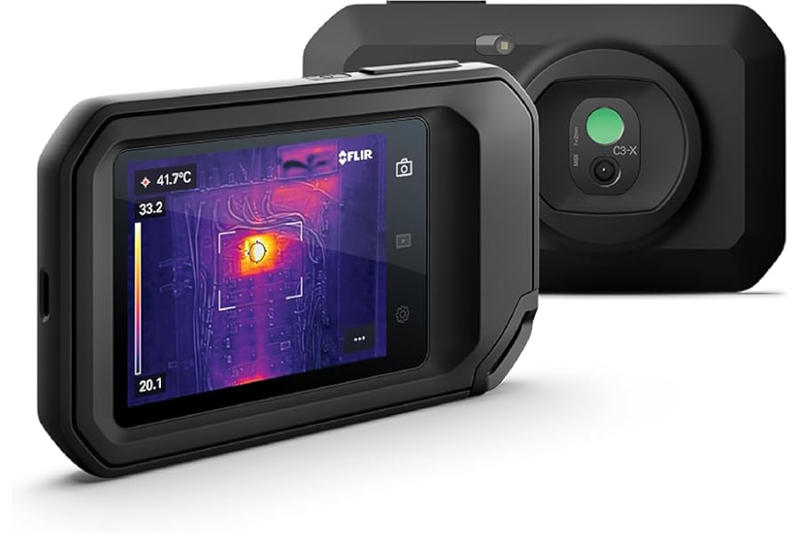 FLIR C3-X Compact Thermal Imaging Camera with Wifi: High Resolution Infrared Imager for Inspection, Electrical/Mechanical, Building, and HVAC Applications product image