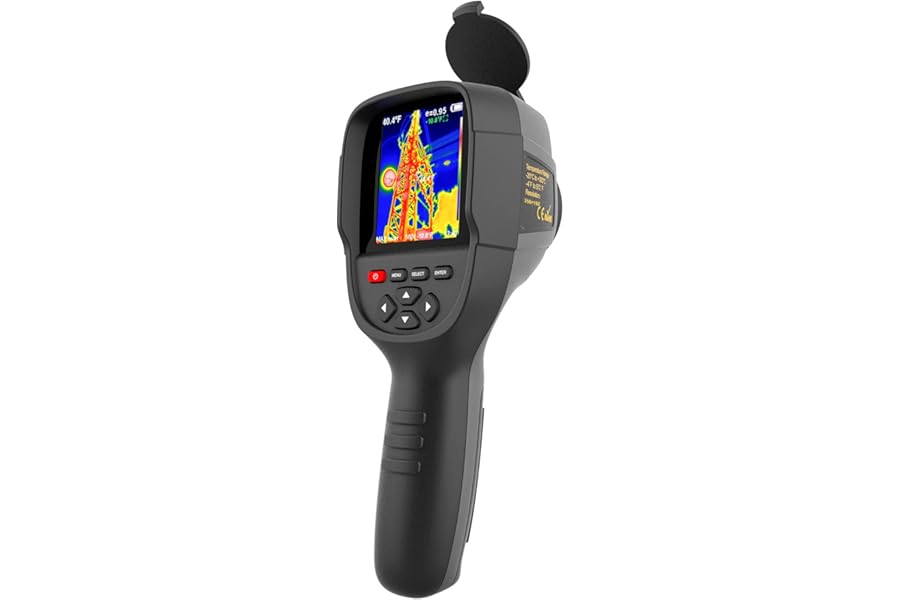 256X192 Higher IR Resolution HT-18+ Handheld Thermal Camera from HTI -18 Newest Update, IR Resolution Improved to 256x192 with 25 HZ, 300,000 Pixels, Easy to Read 3.2" Color Display, Includes Battery product image